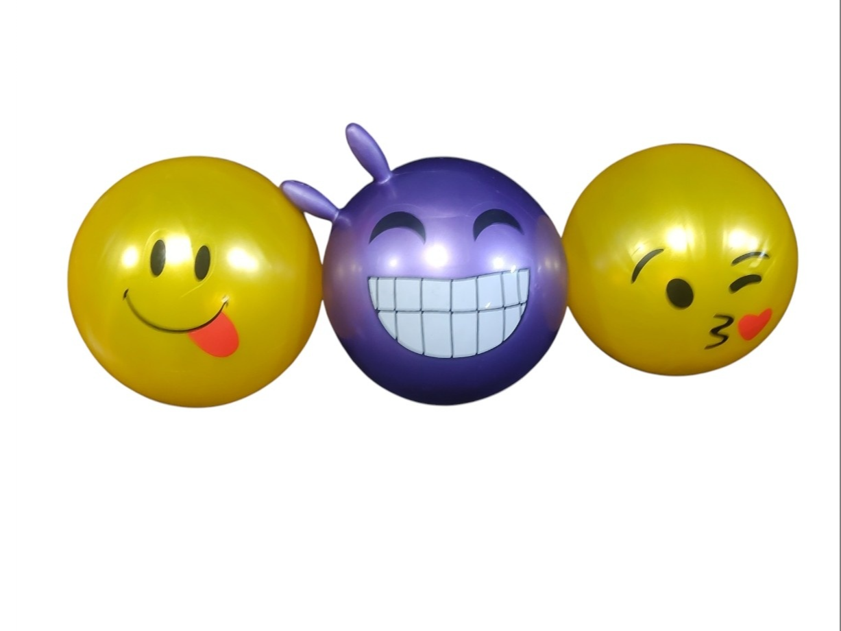 Pelota de goma con carita de emoji