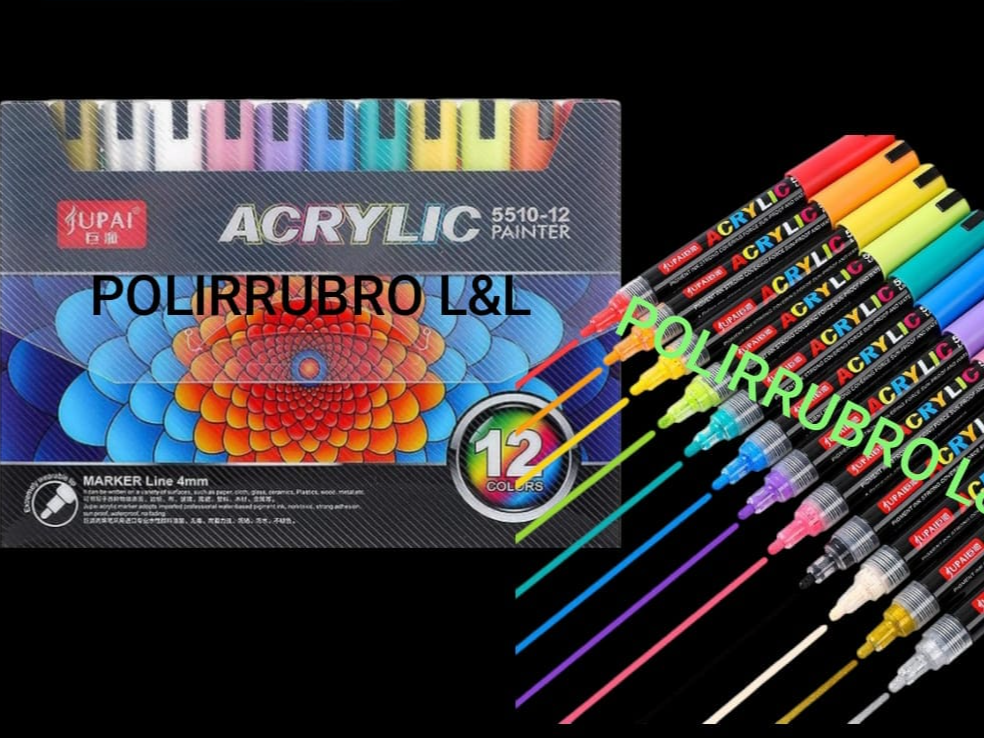 Set de marcador acrílico x12
