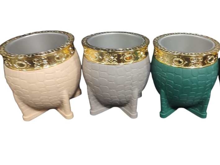 Mate c/detalle dorado + bombilla