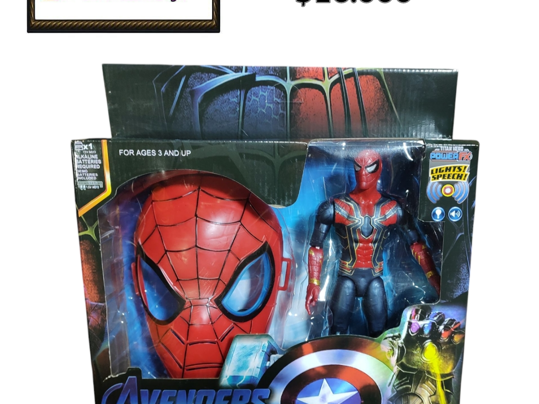 Set spiderman máscara+muñeco