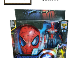 Set spiderman máscara+muñeco