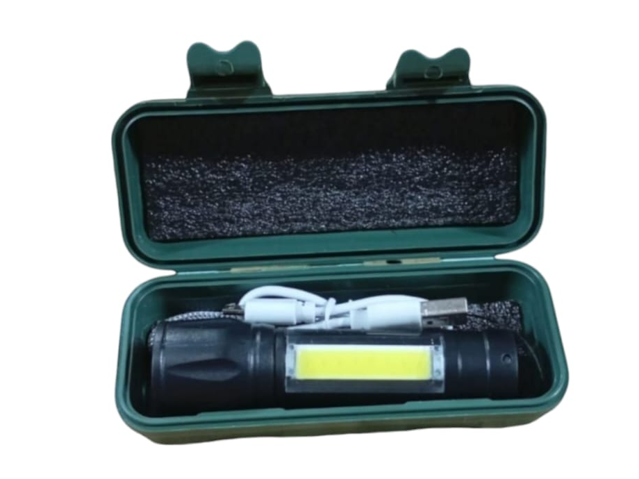 Mini Linterna con estuche(Recargable)