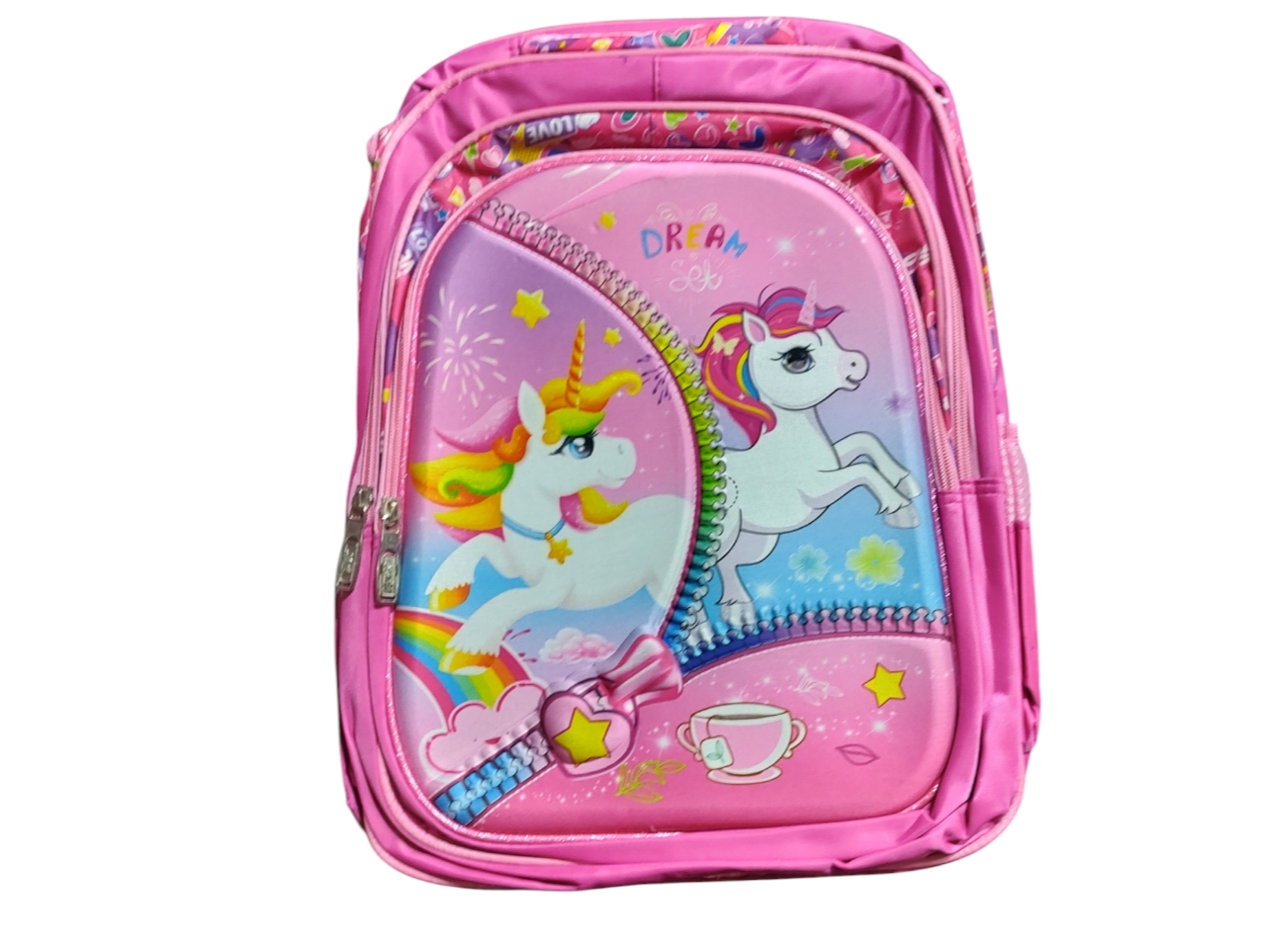 Mochila cierre unicornio 3 cierres