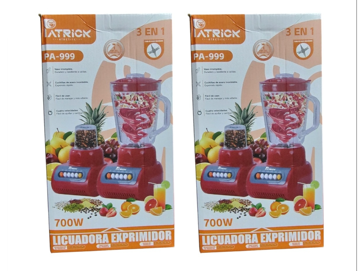 Licuadora Patrick vidrio potencia 700w 4 velocidades