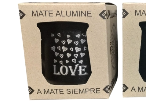 Mate de aluminio c/grabado en caja