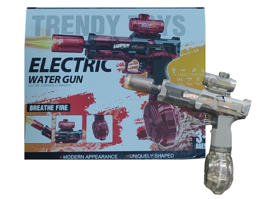 Pistola de agua electrica c/luz recargable y automática
