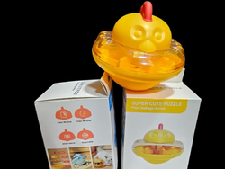 Juguetes pollito dispensador de comida para mascotas