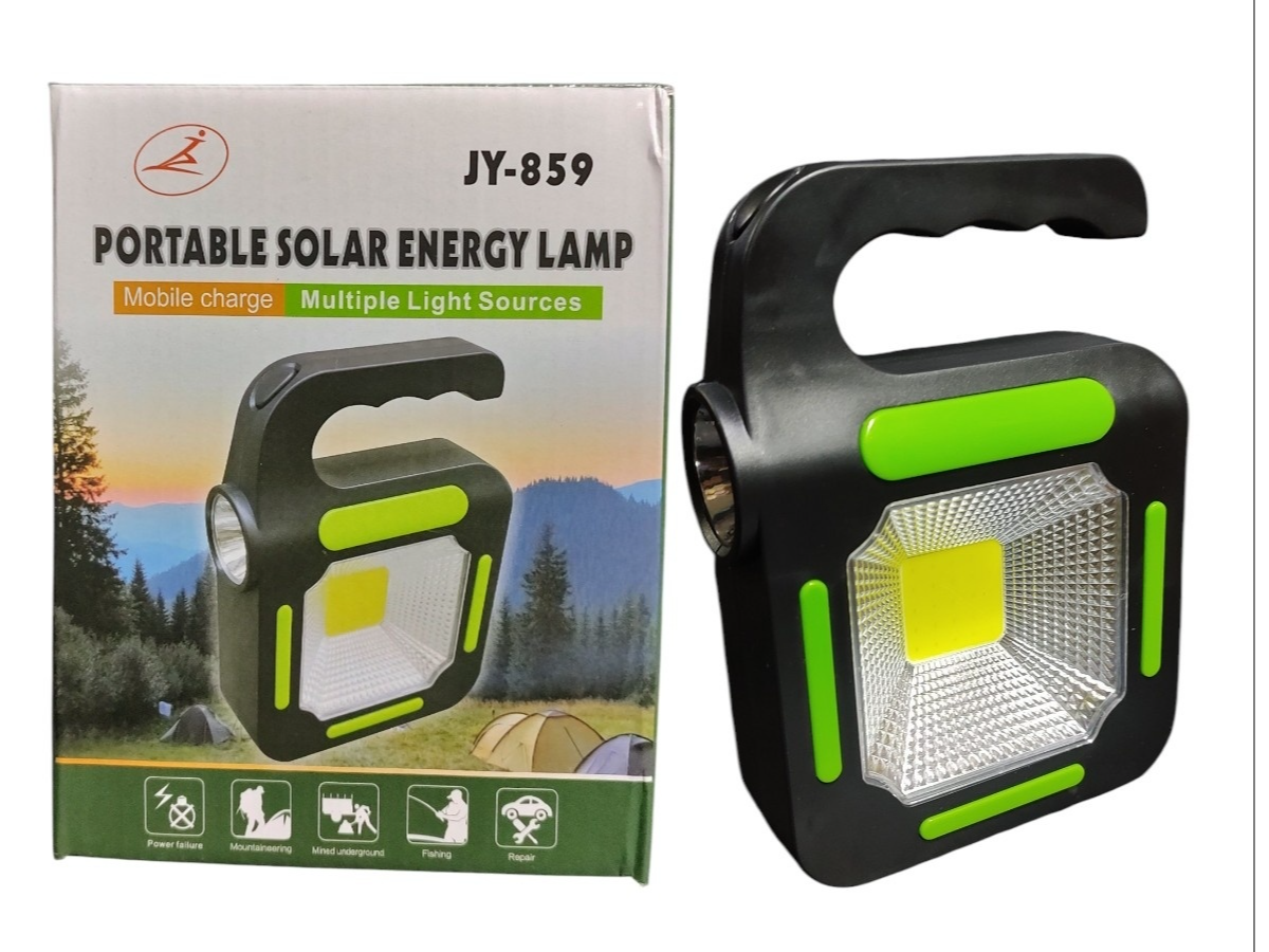 Linterna lámpara solar portátil c/cable USB