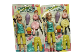 Muñeca con accesorios en blíster