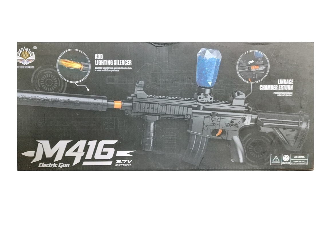 Pistola metralleta "M416" lanza balines de hidrogel