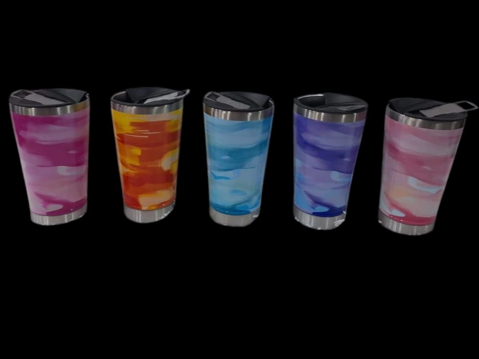 Vaso termico marmolado c/abrelatas