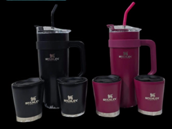 Vaso quencher+2 vasos con tapa