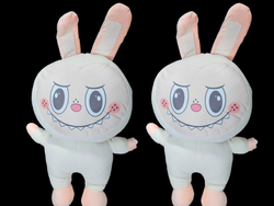 Peluche labubu con manta