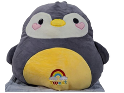 Peluche pingüino con manta