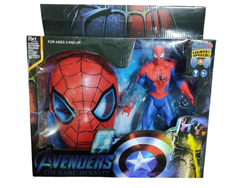 Set spiderman máscara+muñeco