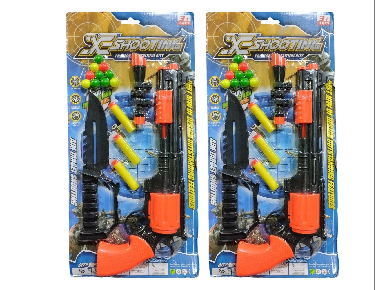 Pistola c/accesorios "x-shooting"