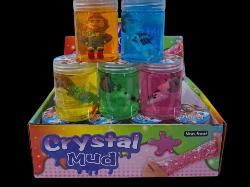 Slime jugadores de fútbol con muñeco