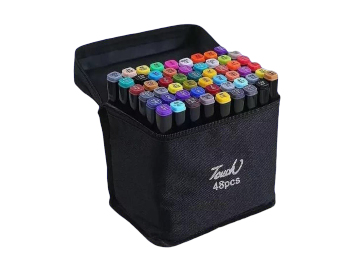 Plumones doble punta x48