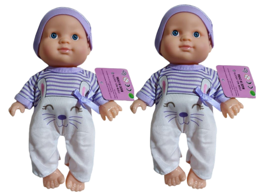 Bebe con ropa y gorrita tamaño 16cmx14cm