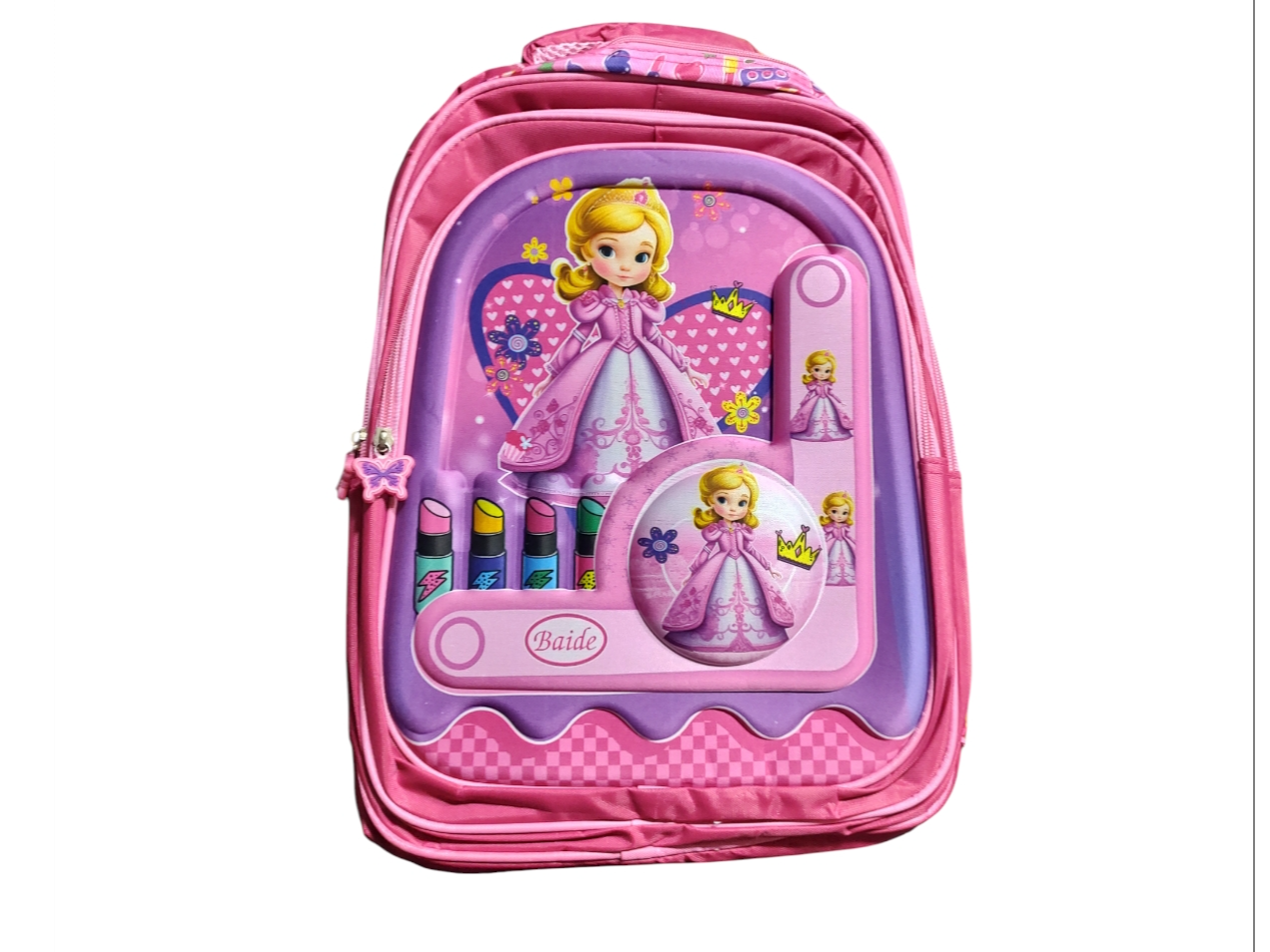 mochila flecha c/círculo princesita 3 cierres