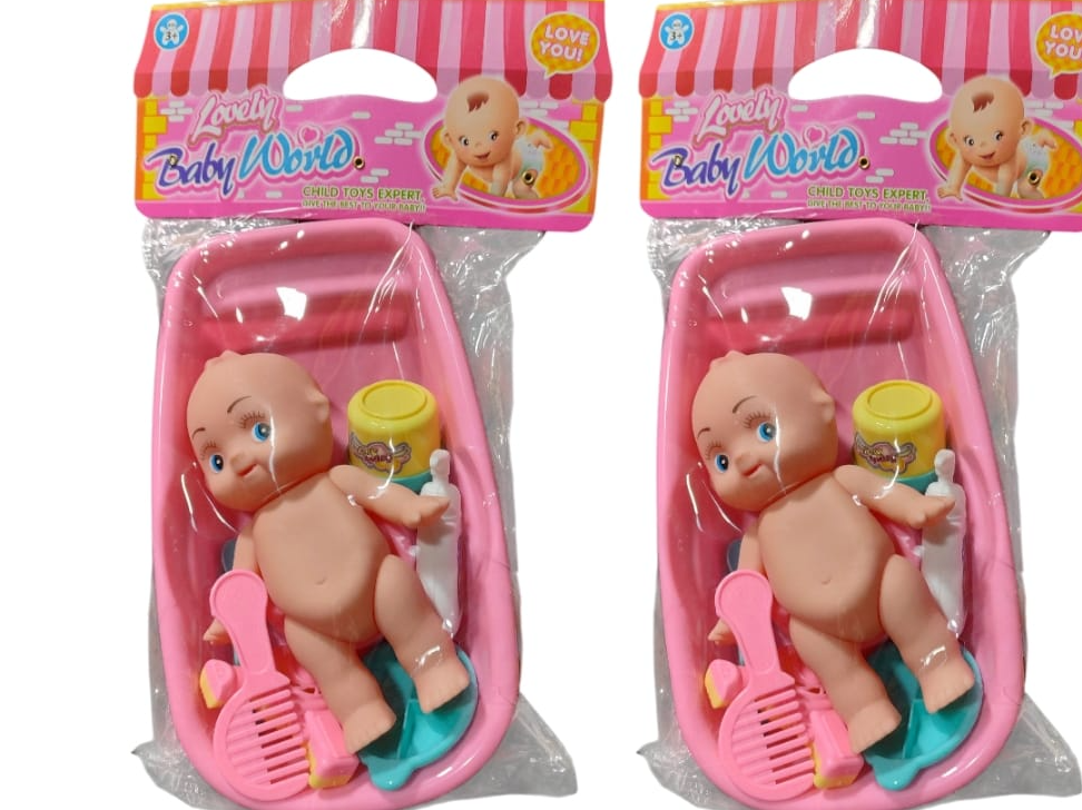 Bebote con bañadera y accesorios