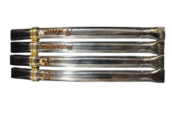 Bombilla chata con grabado y dije