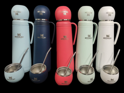 Termos 1.2lts media manija con mate y bombilla