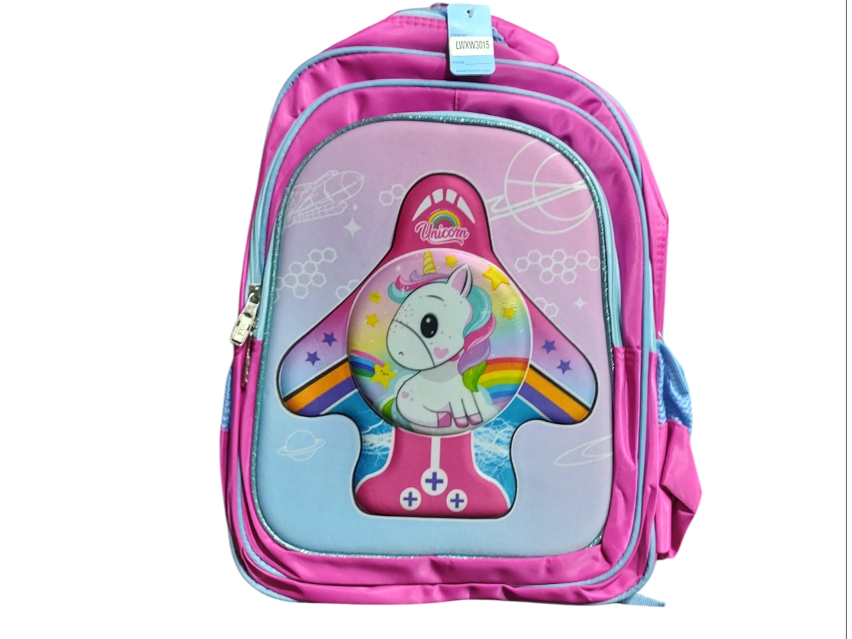 mochila avión c/unicornio 3 cierres