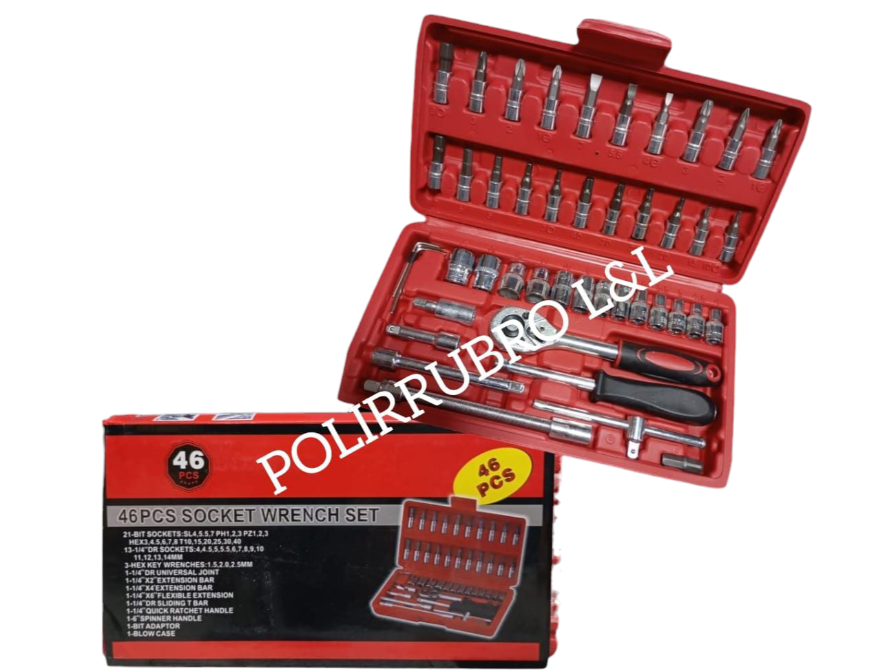 Set llave tubo 46 pcs