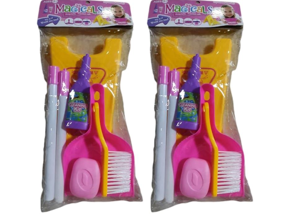 Set limpieza con cartel de peligro