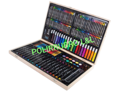 Set de arte 188pcs maleta de madera
