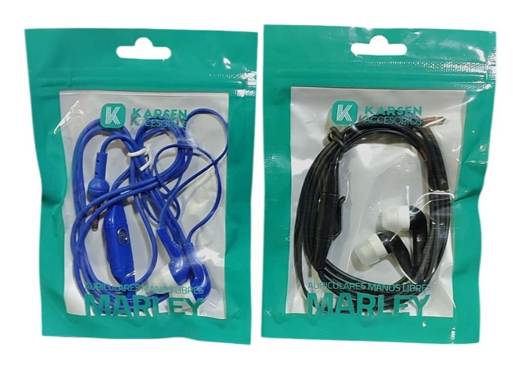 Auricular c/cable (karsen Marley) bolsa verde