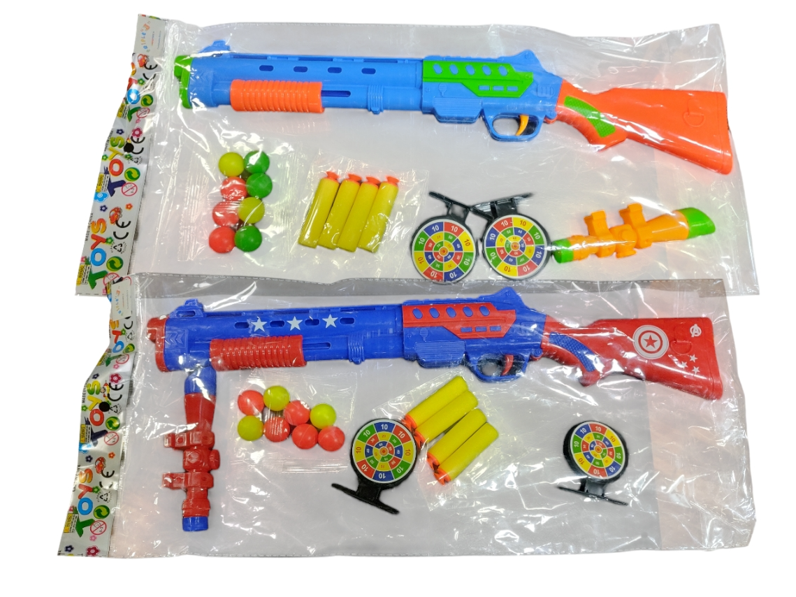 Pistola lanza dardos y pelotas