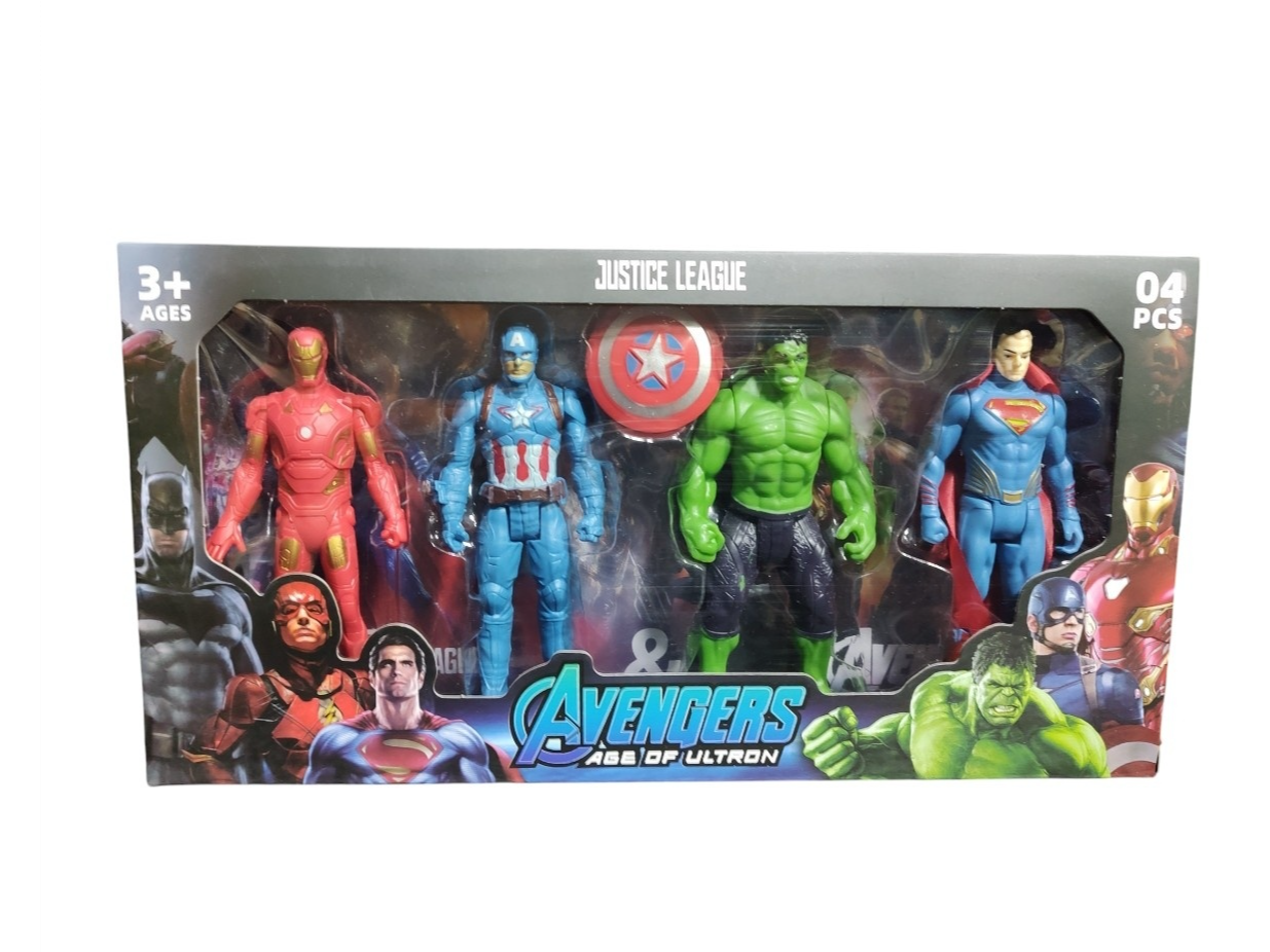 Set muñecos avengers x 4 uni