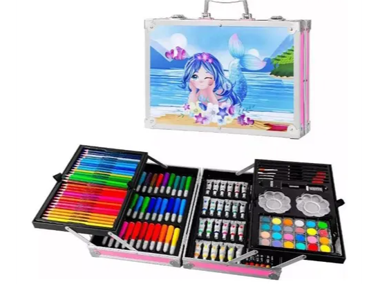 Set de arte 130pcs maletín de metal