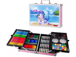Set de arte 130pcs maletín de metal