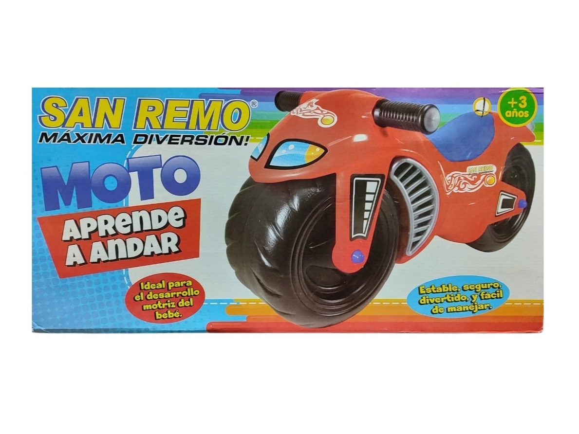 Motocicleta p/nene aprender a andar (san remo)