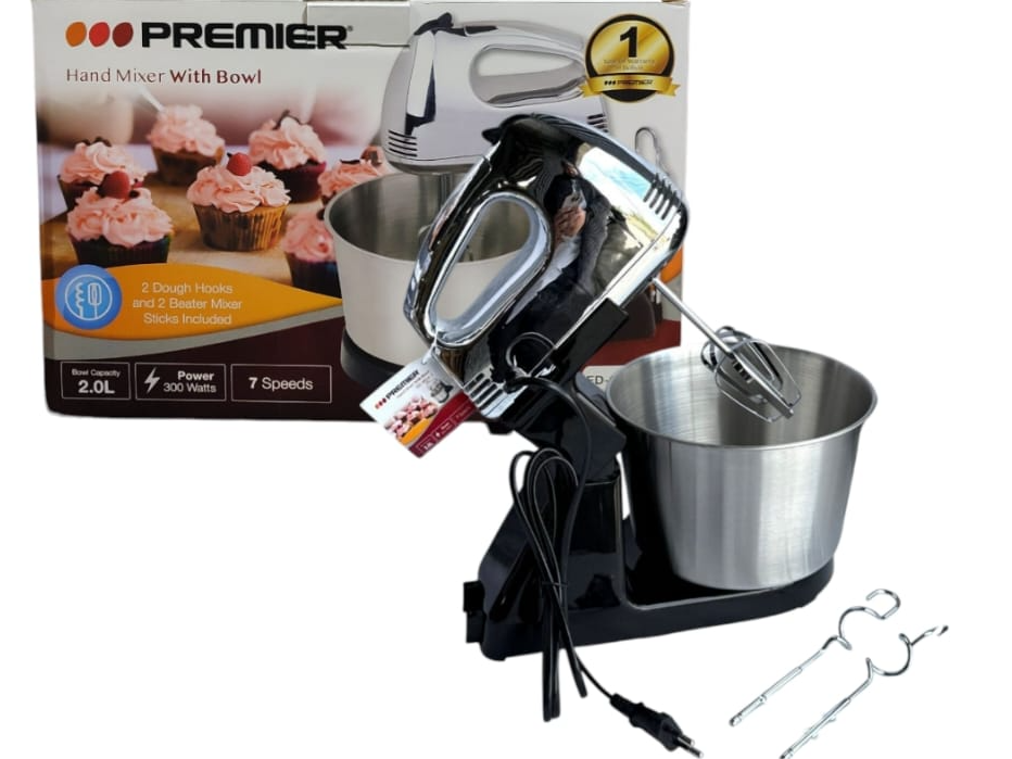 Batidora con bowls de acero inoxidable