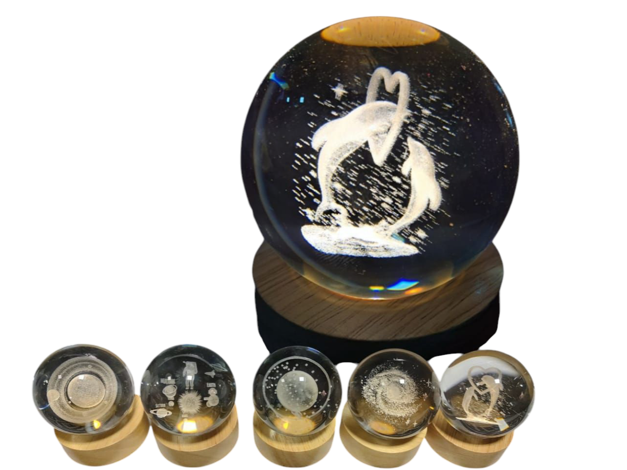 Velador bola de cristal 3D