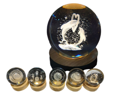 Velador bola de cristal 3D