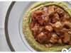 CERDO A LA BARBACOA CON PURÉ DE PAPA Y ESPINACA