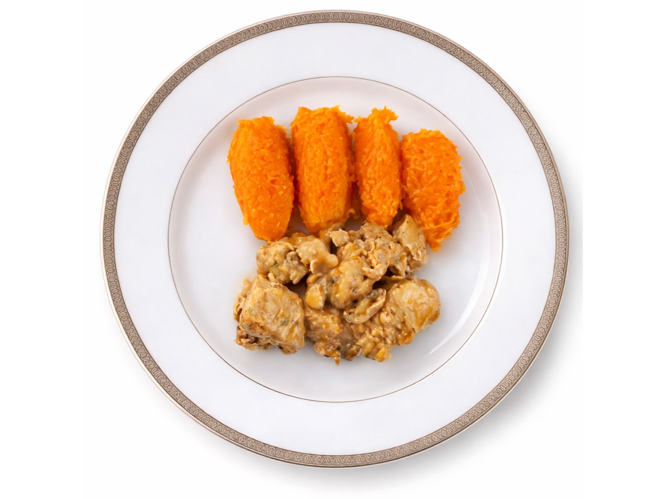 CERDO A LA MOSTAZA CON PURÉ DE CALABAZA