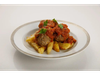 ALBONDIGAS DE CARNE CON SALSA DE TOMATE Y PURE DE PAPA