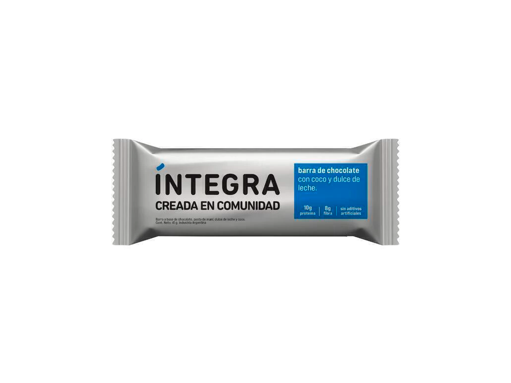 INTEGRA BARRA CHOCOLATE CON COCO Y DDL