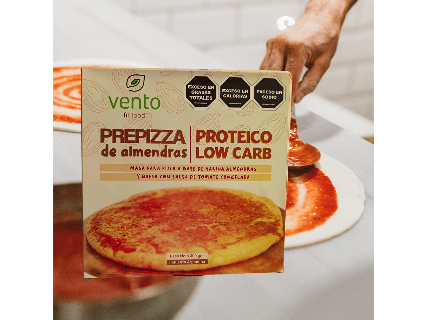 VENTO PIZZA KETO A BASA DE ALMENDRAS