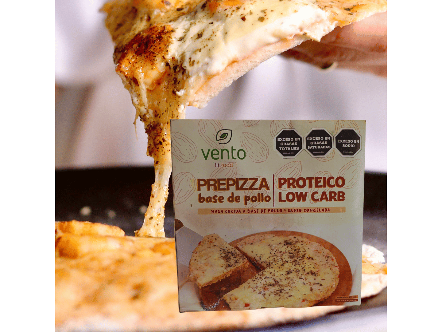 VETO PIZZA KETO  A BASE DE POLLO