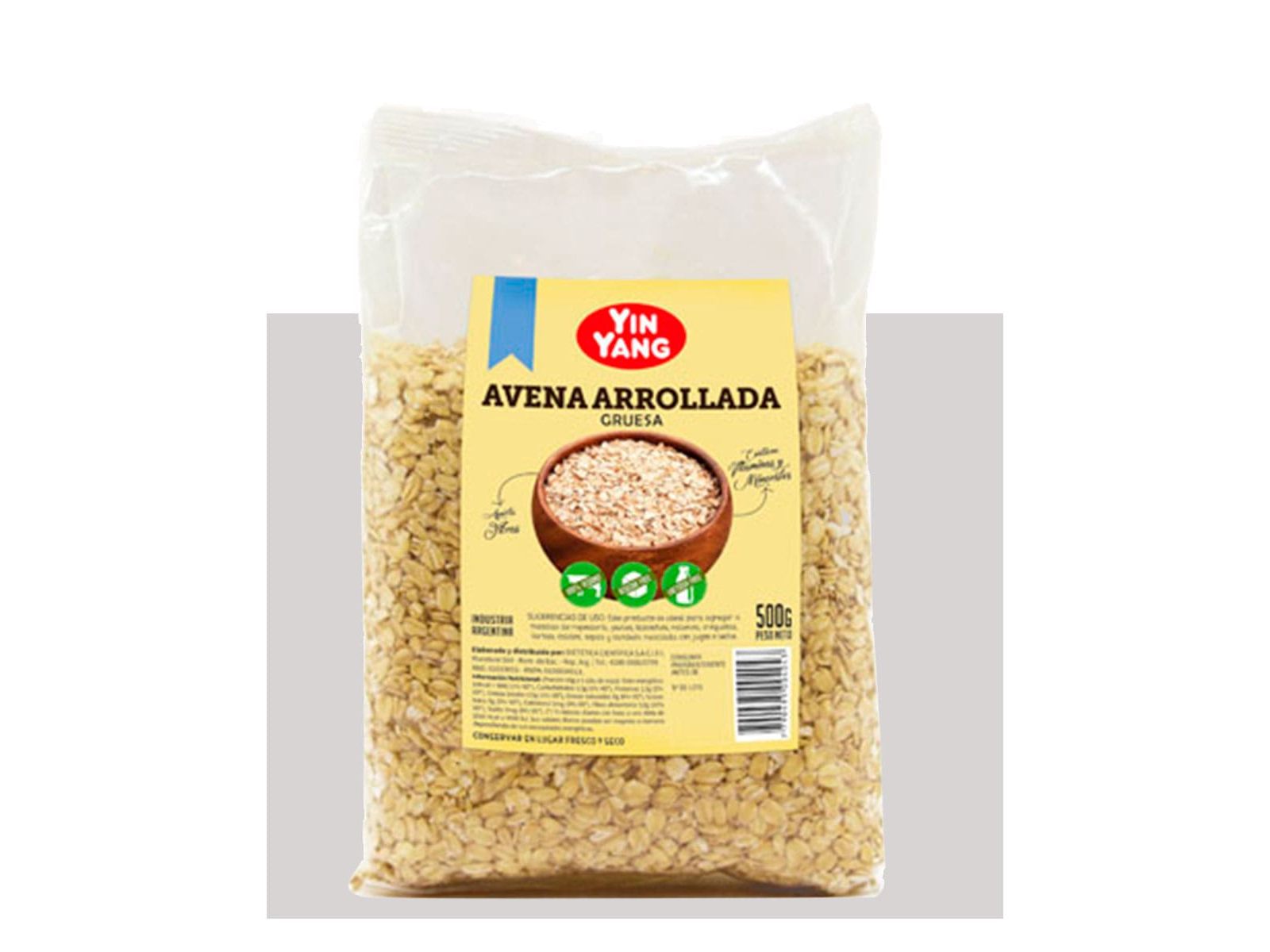 YIN YANG AVENA ARROLLADA GRUESA 500G