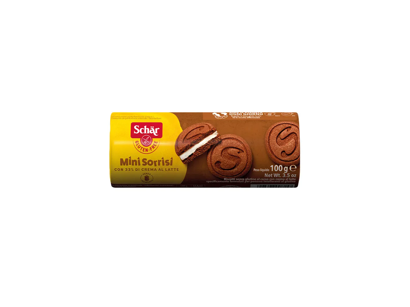SCHAR MINI SORRISI GALLETAS CHOCO 100GR