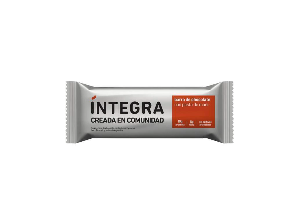 INTEGRA BARRA CHOCOLATE CON PASTA DE MANI