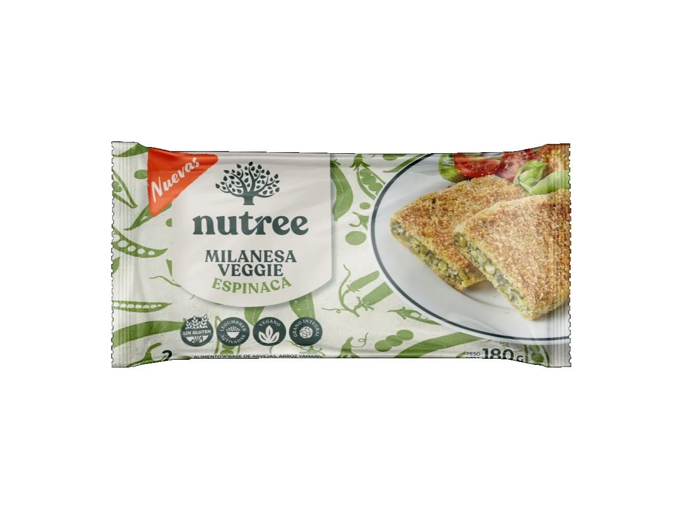 NUTREE MILANESA VEGGIE ESPINACA 180 G